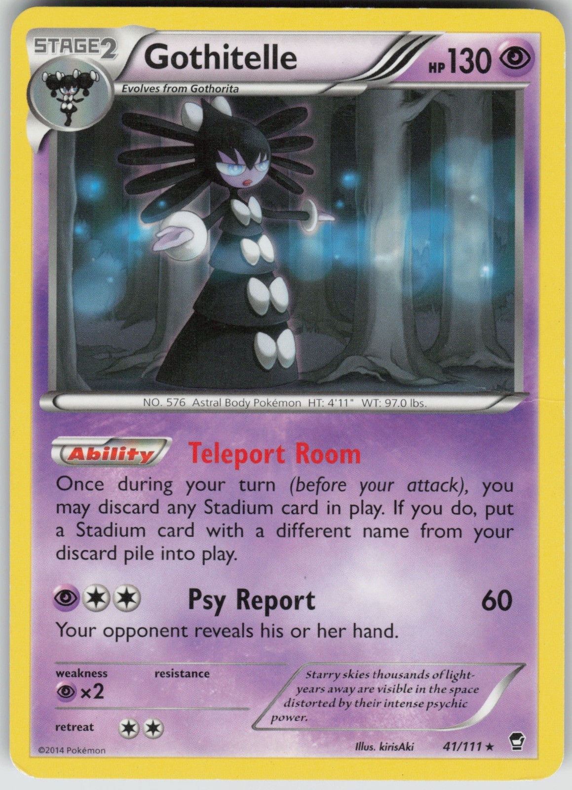Gothitelle 41/111 Rare XY - Furious Fists HP