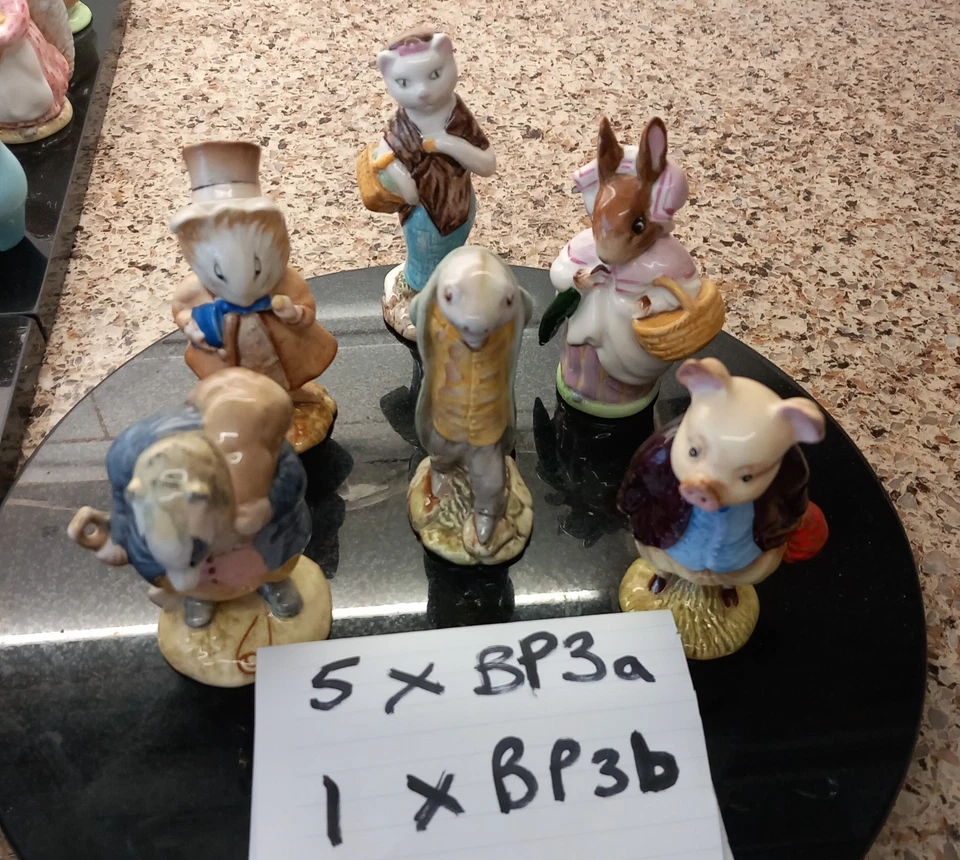 BESWICK BEATRIX POTTER FIGURINES BP2A X 34 GOLD OVAL+ BP3A X 4+ BP3B X 1 EX.CON - Image 3 of 4