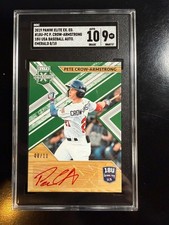2019 Panini Elite Ex Ed EMERALD 18u National Team AUTO /10 PETE CROW-ARMSTRONG