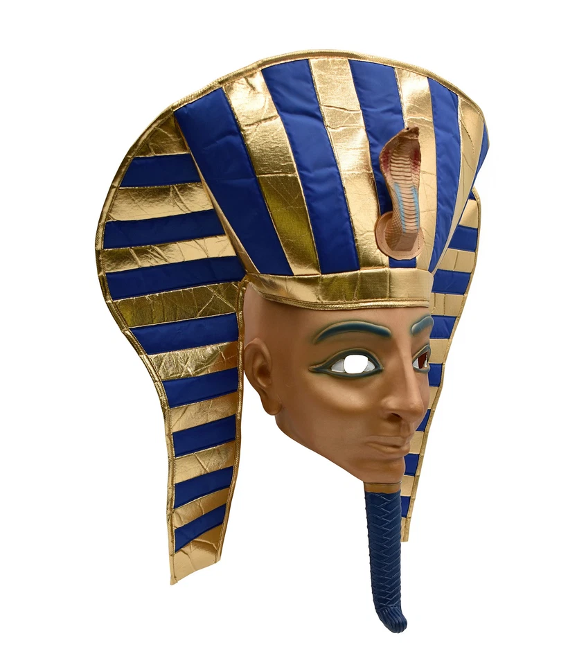 Nicky Bigs Gold Pharaoh Mask King Tut Costume Headdress Halloween Cosplay - Image 3 of 4