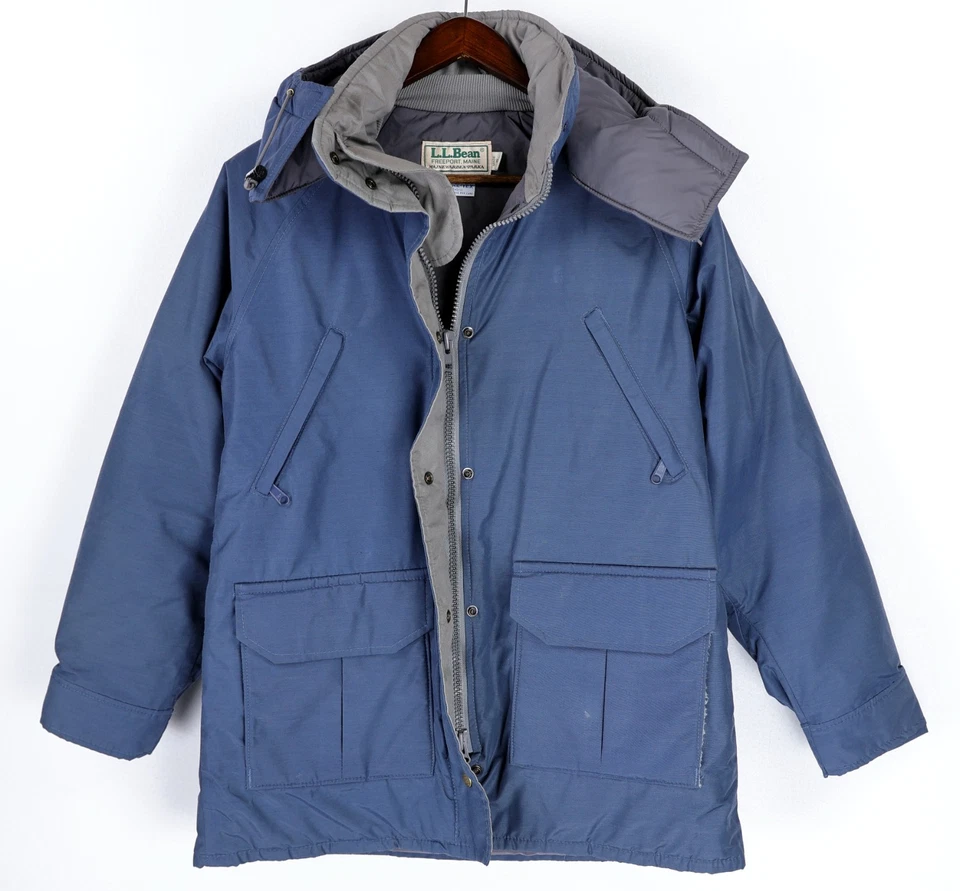 L.L. Bean Maine Wardens Parka Jacket Gore-Tex USA Vintage Womens Medium Blue - Image 4 of 4