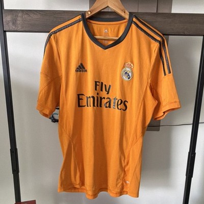 Real Madrid 13-14 Cristiano Ronaldo #7 Soccer Jersey Orange Men L