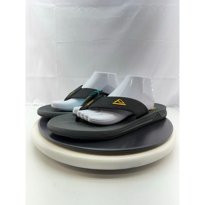 Reef Phantoms TQT Mens Sz 13 Flip Flop Black Grey Slip On Sandals Bottle Opener