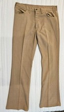 Vintage Levi's 36x32 STA-PREST Tan Boot Cut Pants 60s/70s