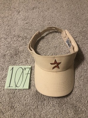 Vintage Houston Astros Unisex Embroidered Golf Beige Visor Best Western Y2K 90s