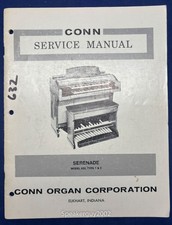 Original Conn Organ Service Manual / Serenade 632 Type 1  2 -- CS2