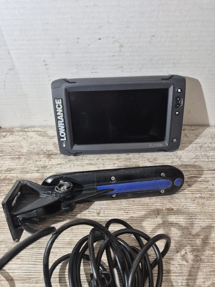 Lowrance Elite-9 Ti GPS Chartplotter Sonar Fish Finder Display W/ Transducer - Image 2 of 4