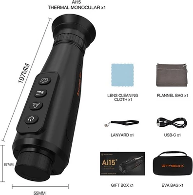 AI Thermal Imaging Monocular 8X Digital Zoom Thermal Imager 1.43