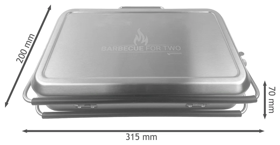 Klappbarer Campinggrill BBQ 42 für Gas oder Holzkohle, Koffergrill - GARDINGER - Bild 2 von 4