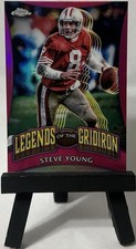 2024 Topps Chrome Steve Young #LOG-24 Legends Of The Gridiron Pink Refractor