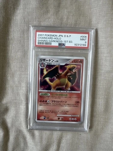 2007  DIAMOND & PEARL SHINING DARKNESS 1ST ED CHARIZARD-HOLO PSA 9