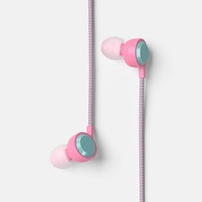 Wired Earbuds - heyday Candy Pink Stylized , Built-In Microphone, Silicone Cush
