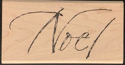 Just For Fun Script Noel Rubber Stamp