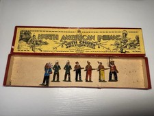 Vintage Antique 1930 s Britains Cast Lead Toy Native Americans Lot Of 7 Orig Box