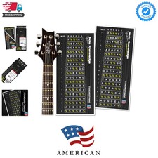 Guitar Fretboard Note Map Decals/Stickers for learning and Practicing Notes, ...