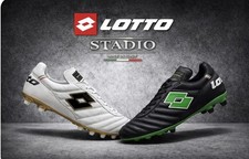 Lotto Stadio OG II FG Soccer Cleats Black Spring Green  White Made In Italy