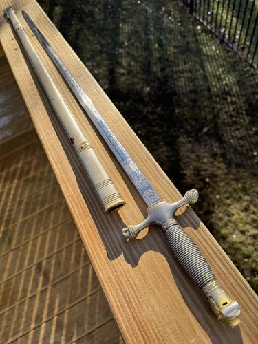 Vintage Fishburne Military Academy School Named Cadet Dress Sword  Scabbard WW2?