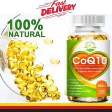 120 Coenzyme Q10 Kapseln hochdosiert - 300mg CoQ10 Ubiquinon Eine weiche kapsel