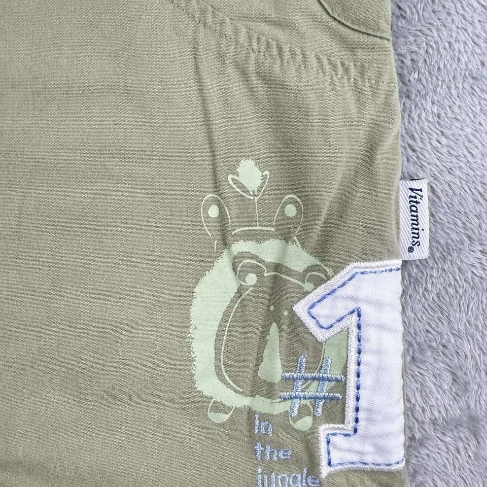 Vitaminas "Rey de la Selva" Mono Mameluco Bebé Niño 24 Meses Verde De Colección Y2K Foto 4 de 4