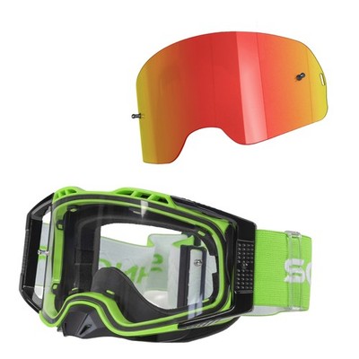 Schnorr MX Pro Motocross Goggle Anti-Fog Tear-Off|Roll-Off + Wechselglass Rot