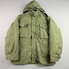 Vintage US Army M-65 Field Jacket Mens Medium Regular OG-107 With Quilted Liner