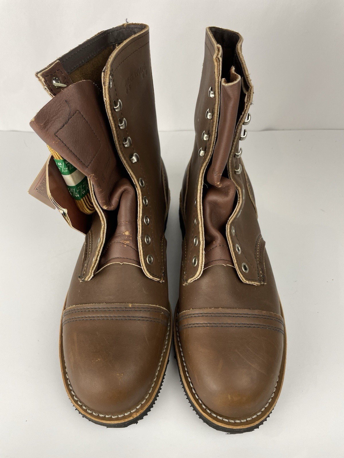 Red Wing Steel Toe Brown Leather Boots Men’s Size 8.5 EE image 6