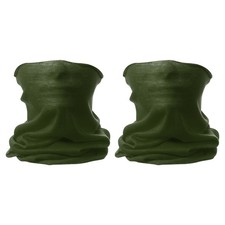 2pcs Summer Cooling Neck Gaiter Unisex Sun Protect Face Mask, Army Green