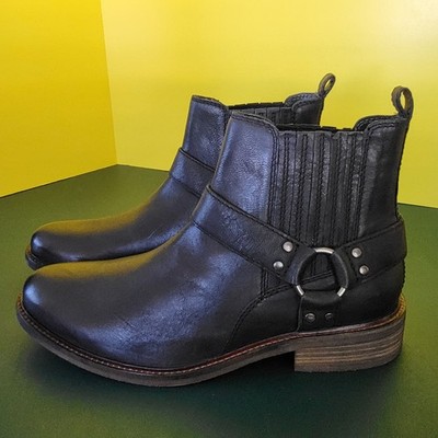 Steve Madden Wabash Harness Chelsea Boots Mens Size 10.5 Black 12149 RB7091 NEW 