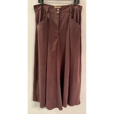 Scully XL Culottes Wide Leg Gaucho Cropped Pants Brown Western Work Casual