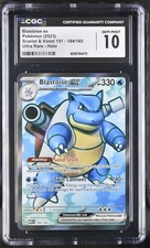 CGC 10 BLASTOISE EX 184 SCARLET & VIOLET 151 FULL ART POKEMON GEM MINT