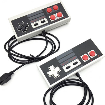 2Pcs Wired Controller for NES Classic Console Retro 8Bit Gamepad Gray