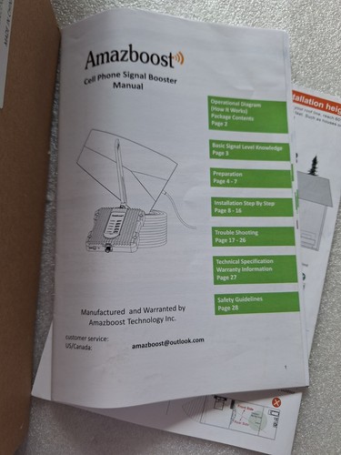 Amazboost Cell Phone Booster for Home Cell Phone Signal Booster Kit, All U.S.... - Photo 6 sur 6