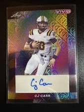 2024 Leaf Vivid - Autographs CJ Carr #BA-CJC Black Mojo /5 (AU, RC)