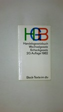 84796 Beck-Verlag HGB-HANDELSGESETZBUCH - WECHSELGESETZ - SCHECKGESETZ HC