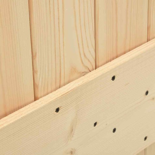Sliding Door with Hardware Set 90x210 cm Solid Wood Pine vidaXL - Picture 6 of 11