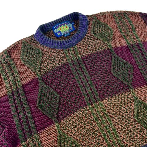 Vintage Ralph Lauren Chaps Men's Cable Knit Crew Neck Cotton Sweater USA XL - Picture 1 of 6