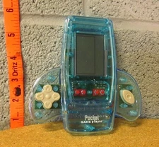 POCKET GAME PLAYER underground handheld Blocks weird clear plastic 