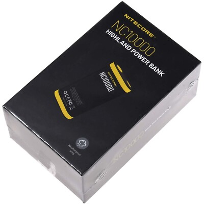 Nitecore Powerbank NC10000 10000mAh + LED Licht 50 Lumen 5V 10000mAh Li-Ion Schw