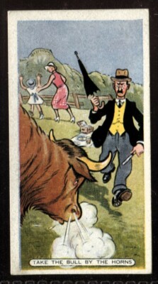 Tobacco Card, Ardath, FIGURES OF SPEECH, 1936, Take the Bull by the Horns, #39