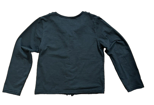 Girls Black Cherokee Long Sleeve V-Neck Ruffle Front and Neck Sweater Size M 7/8 - Picture 3 of 7