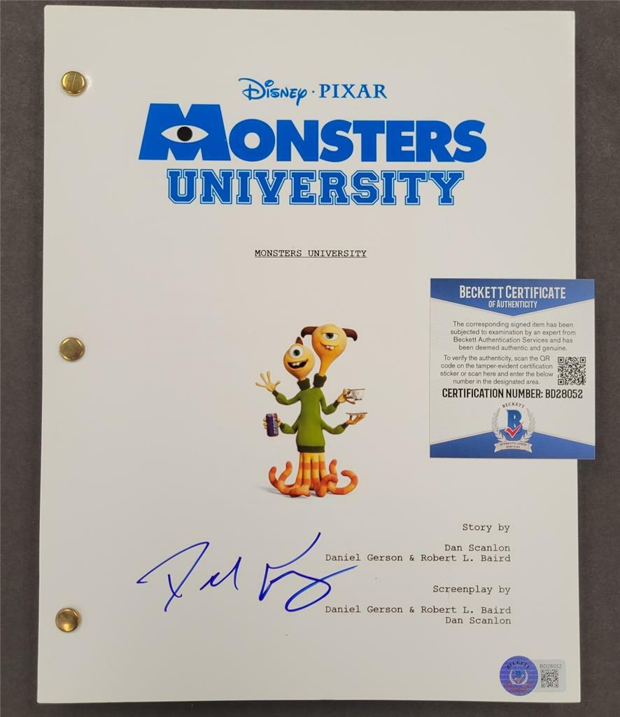 Dave Foley signed Monsters University Full Movie Script (A 