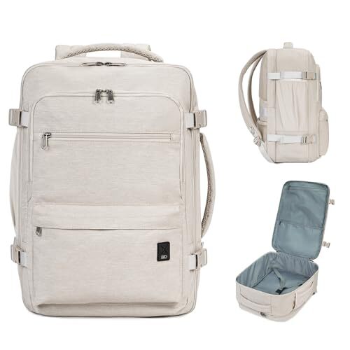Travel Backpack For Spirit Airlines Personal Item Bag 18x14x8 with Wet White
