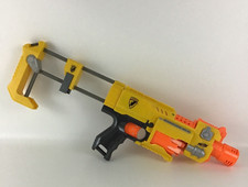Nerf N-Strike Barricade RV-10 Soft Dart Blaster Gun w Darts Lot 2009 Hasbro Toy