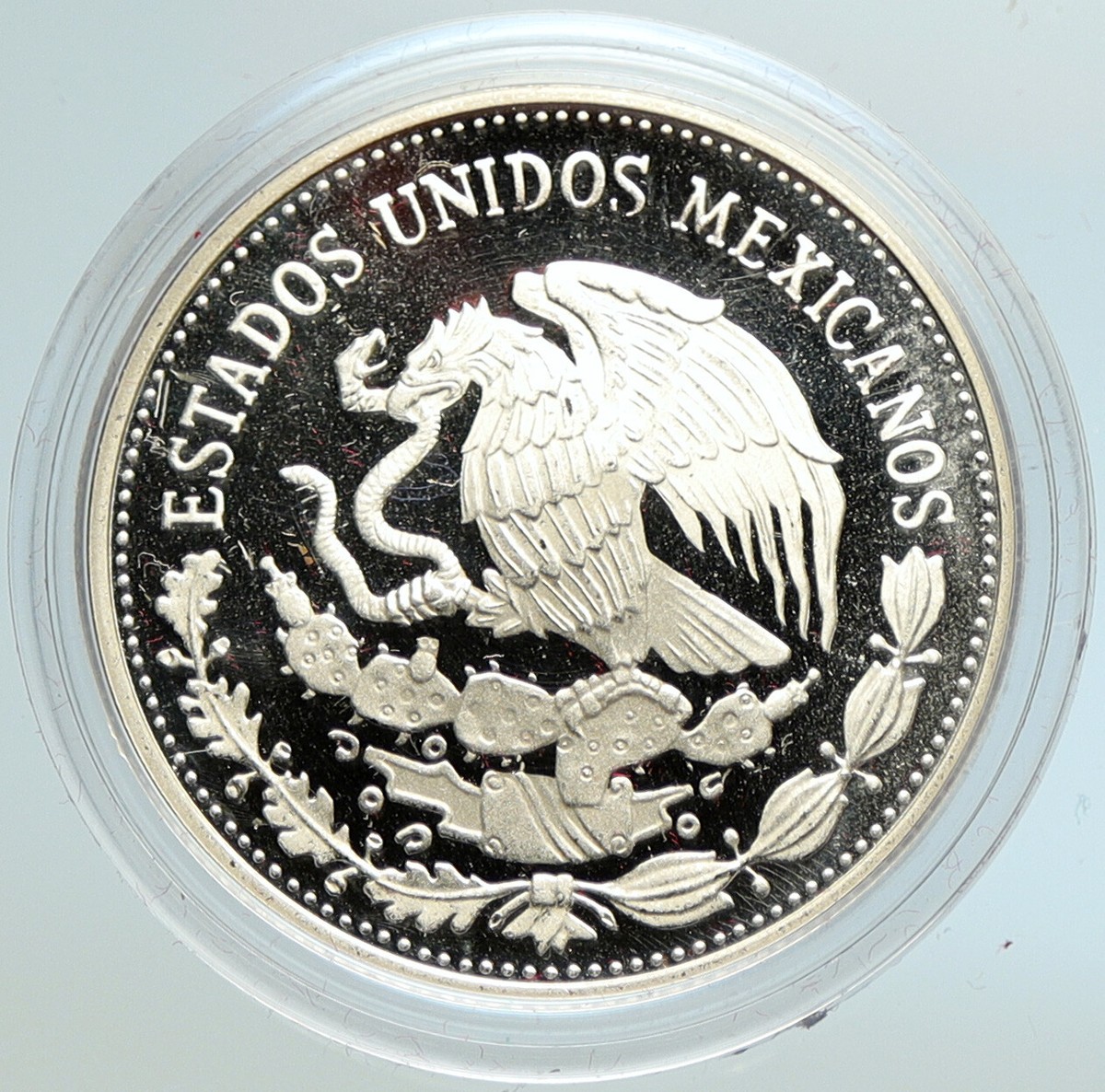 1985 MEXICO FIFA World Cup 1986 Football Soccer PRF Silver 50 Peso