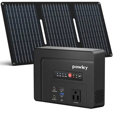 100W Portable Power Station with 30W Solar Panel Charger Camping Solar Generator