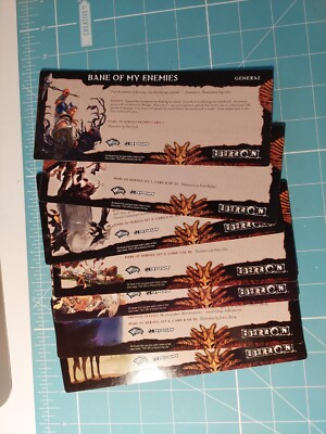 7 Campaign cards, Eberron - Mark of Heroes, D&D 3E, Wizards of the Coast, VGC