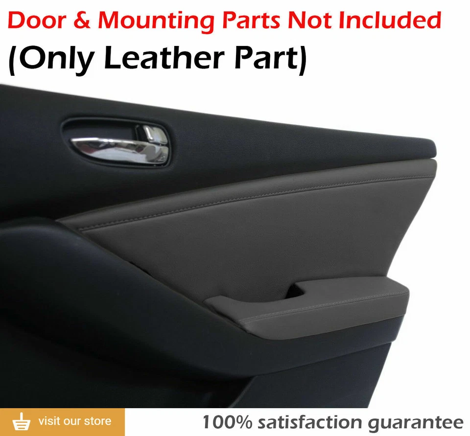 Fits 2007-2012 Nissan Altima PVC Leather From Insert Door Panel Cover Gray - Image 2 of 4