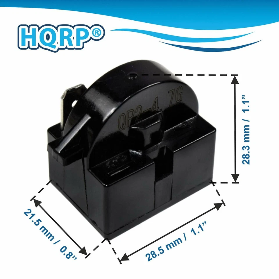 Repuesto de relé de arranque/arranque PTC de 1 pin QP2-4,7 4,7 ohmios para mini refrigeradores Foto 4 de 4