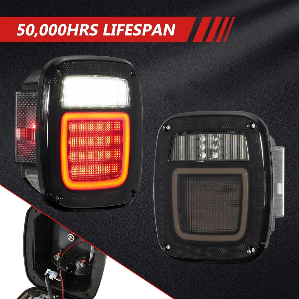 Smoked 83 LED Tail Lights Reverse Brake License Plate For Kenworth Mack Trucks Foto 3 de 4