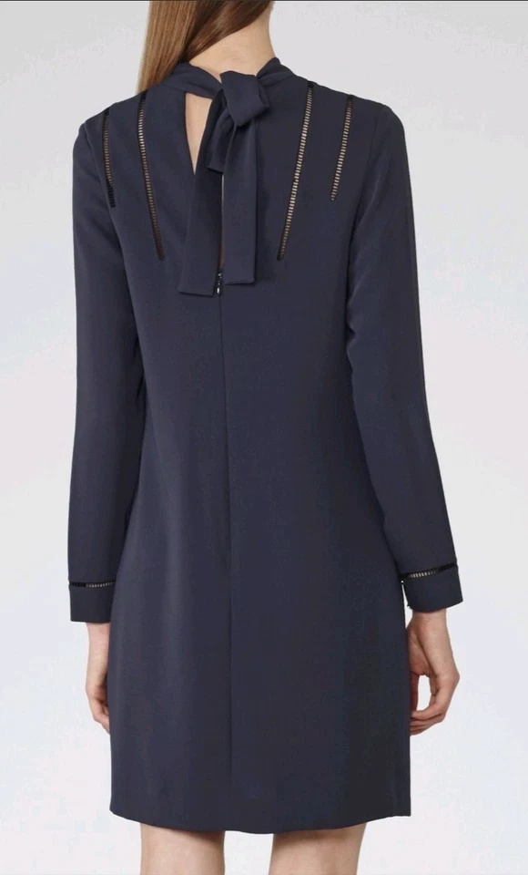 Designer REISS Christina dress size 12 --BRAND NEW- long sleeve navy - Image 4 of 4